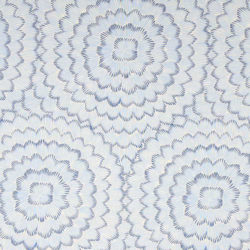 Schumacher Feather Bloom Fabric 180360 / Two Blues