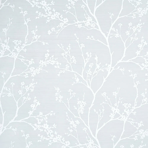 Schumacher Twiggy Silk Fabric 180500 / Ice