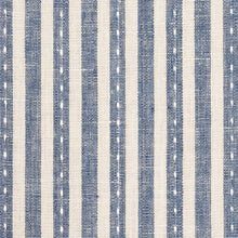 Load image into Gallery viewer, Schumacher Mathis Ticking Stripe Fabric 180593 / Indigo