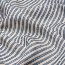 Load image into Gallery viewer, Schumacher Mathis Ticking Stripe Fabric 180593 / Indigo