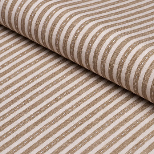 Schumacher Mathis Ticking Stripe Fabric 180594 / Flax