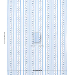 Schumacher Delft Stripe Fabric 180660 / Cornflower Blue