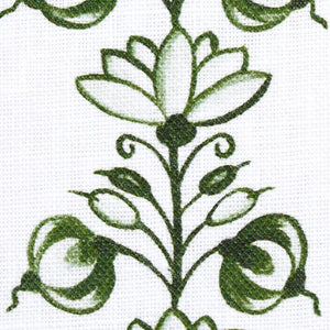 Schumacher Delft Stripe Fabric 180661 / Green
