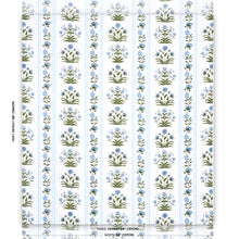 Load image into Gallery viewer, Schumacher Royal Poppy Stripe Fabric 180670 / Sky