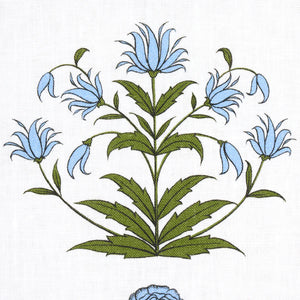 Schumacher Royal Poppy Stripe Fabric 180670 / Sky