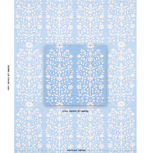 Load image into Gallery viewer, Schumacher Jaipur Mughal Flower Fabric 180681 / Cornflower Blue
