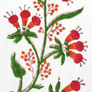 Schumacher Himalaya Hand Block Print Fabric 180690 / Pink