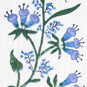 Schumacher Himalaya Hand Block Print Fabric 180691 / Lilac