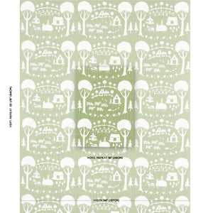 Schumacher Farm Scene Fabric 180880 / Green