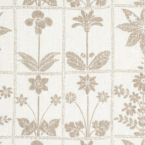 Schumacher Georgia Wildflowers Fabric 180891 / Neutral