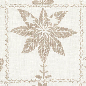 Schumacher Georgia Wildflowers Fabric 180891 / Neutral