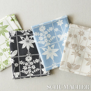 Schumacher Georgia Wildflowers Fabric 180891 / Neutral
