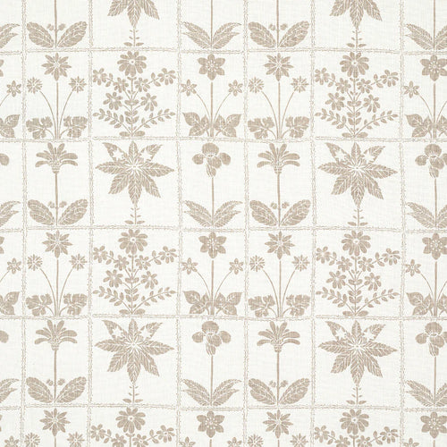 Schumacher Georgia Wildflowers Fabric 180891 / Neutral