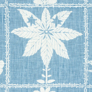 Schumacher Georgia Wildflowers Fabric 180892 / Blue