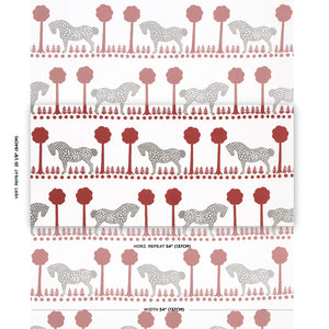 Schumacher Polka Dot Pony Fabric 180903 / Red