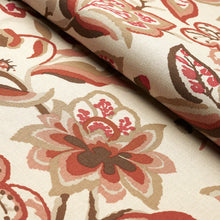Load image into Gallery viewer, Schumacher Alexandra Vine Linen Fabric 180971 / Natural &amp; Spice