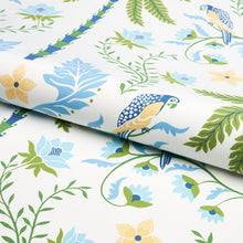 Load image into Gallery viewer, Schumacher Island Palm Indoor/Outdoor Fabric 180980 / Blue &amp; Green