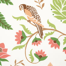 Load image into Gallery viewer, Schumacher Island Palm Indoor/Outdoor Fabric 180981 /Coral &amp; Green