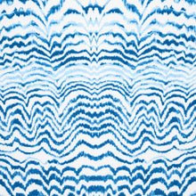 Load image into Gallery viewer, Schumacher Ink Wave Print Indoor/Outdoor Fabric 181050 / Indigo