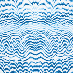 Schumacher Ink Wave Print Indoor/Outdoor Fabric 181050 / Indigo