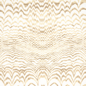 Schumacher Ink Wave Print Indoor/Outdoor Fabric 181051 / Natural