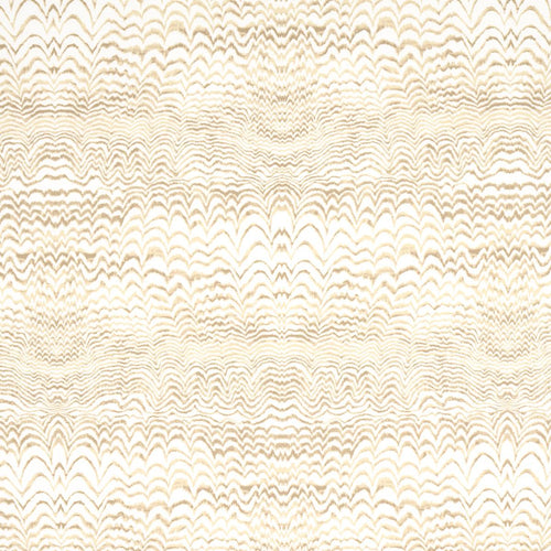 Schumacher Ink Wave Print Indoor/Outdoor Fabric 181051 / Natural