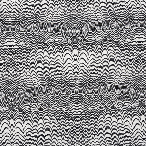 Schumacher Ink Wave Print Indoor/Outdoor Fabric 181052 / Black