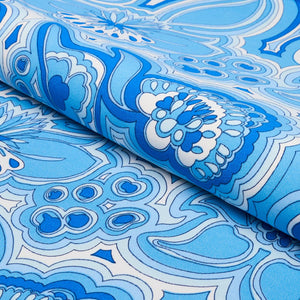 Schumacher Morning Sunrise Indoor/Outdoor Fabric 181060 / Horizon Blue