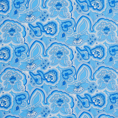 Schumacher Morning Sunrise Indoor/Outdoor Fabric 181060 / Horizon Blue