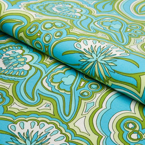 Schumacher Morning Sunrise Indoor/Outdoor Fabric 181061 / Fern