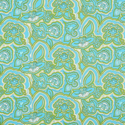 Schumacher Morning Sunrise Indoor/Outdoor Fabric 181061 / Fern