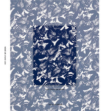 Load image into Gallery viewer, Schumacher Palisades Palm Print Indoor/Outdoor Fabric 181070 / Indigo