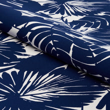Load image into Gallery viewer, Schumacher Palisades Palm Print Indoor/Outdoor Fabric 181070 / Indigo