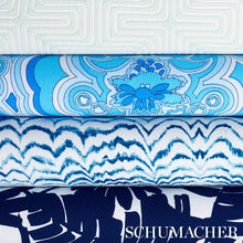 Load image into Gallery viewer, Schumacher Palisades Palm Print Indoor/Outdoor Fabric 181070 / Indigo