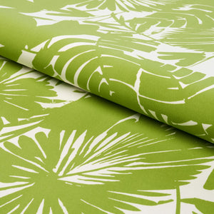 Schumacher Palisades Palm Print Indoor/Outdoor Fabric 181071 / Fern