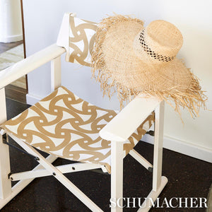 Schumacher Santorini Print Indoor/Outdoor Fabric 181080 / Desert