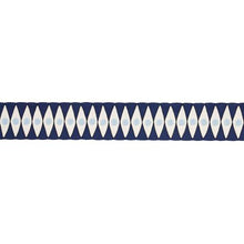 Load image into Gallery viewer, Schumacher Backgammon Tape Trim 181220 / Navy And Sky