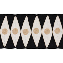 Load image into Gallery viewer, Schumacher Backgammon Tape Trim 181222 / Black And Sand