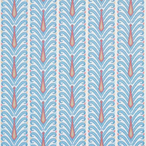 Schumacher Augustine Ikat Fabric 181270 / Peacock
