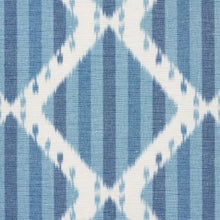 Load image into Gallery viewer, Schumacher  Kai Striped Ikat Fabric 181290 / Blue