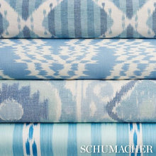 Load image into Gallery viewer, Schumacher  Kai Striped Ikat Fabric 181290 / Blue