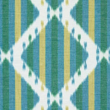 Load image into Gallery viewer, Schumacher  Kai Striped Ikat Fabric 181291 / Green