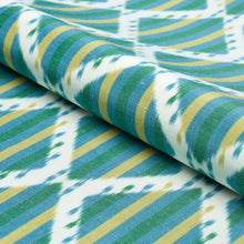 Load image into Gallery viewer, Schumacher  Kai Striped Ikat Fabric 181291 / Green
