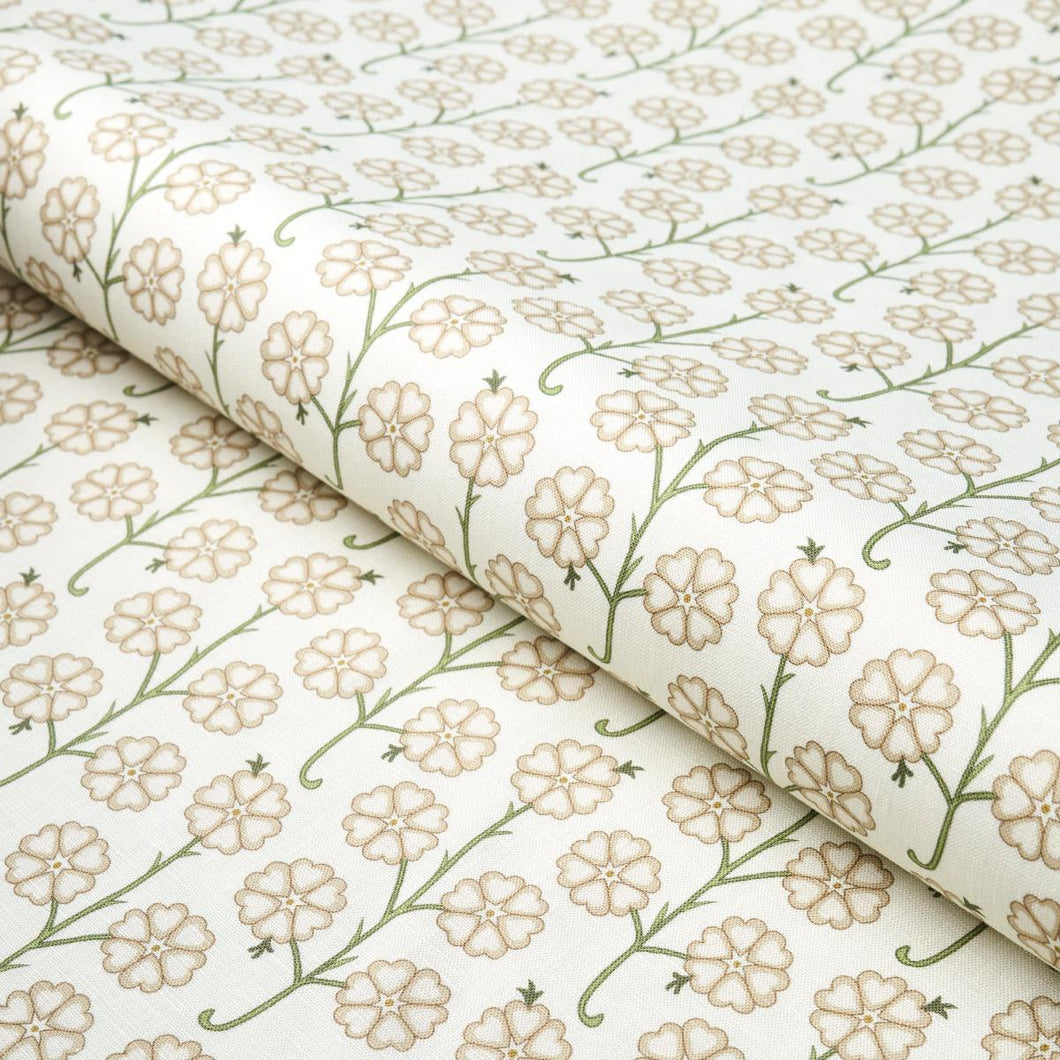 Schumacher Gardenia Fabric 181402 / Flax