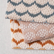 Load image into Gallery viewer, Schumacher Pollen Cut Velvet Fabric 181422 / Soft Clay