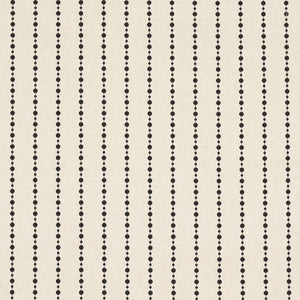 Schumacher Beaded Stripe Fabric 181430 / Black And Cream
