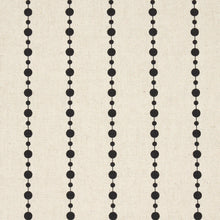 Load image into Gallery viewer, Schumacher Beaded Stripe Fabric 181430 / Black And Cream