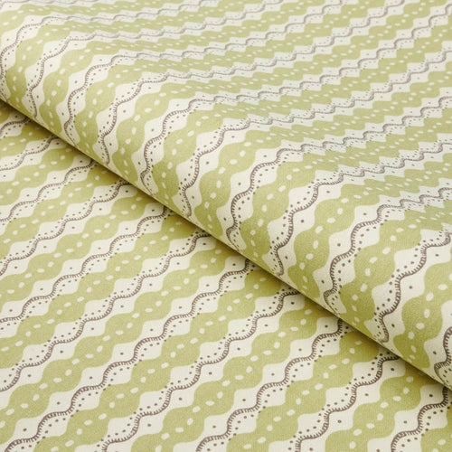Schumacher Centipede Stripe Fabric 181440 / Pea