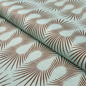 Schumacher Hedgehog Fabric 181451 / Duck Egg Brown