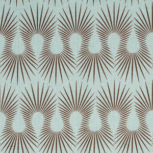 Schumacher Hedgehog Fabric 181451 / Duck Egg Brown